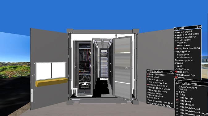 Snapshot of Sun's Data Center with the hardware in the racks. ‎